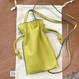 Loewe Lime Green Leather Crossbody Bag